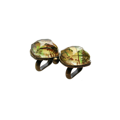 帯留 グリーン 音符 アンティーク調 TAMARUSAN