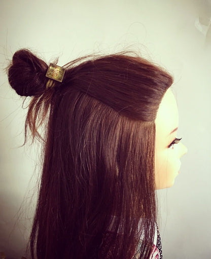 ヘアゴム 音符 緑 四角 贈り物 TAMARUSAN