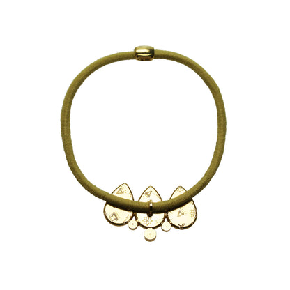 ヘアゴム 金 黄色 音符 大人 高級 24k TAMARUSAN