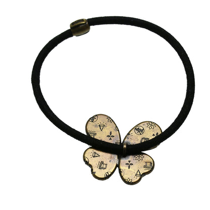 蝶 ヘアゴム グリーン 音符 贈り物 TAMARUSAN