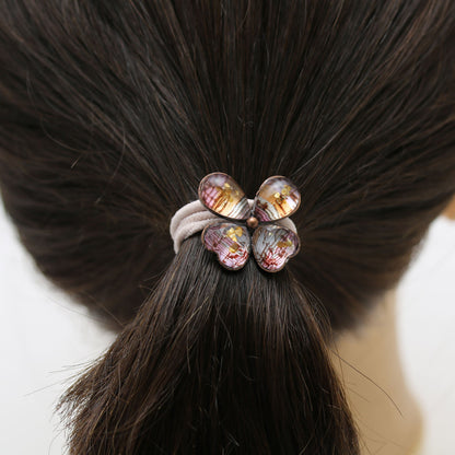 ピンク ヘアゴム 音符 蝶 贈り物 TAMARUSAN