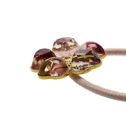 ヘアゴム ピンク お花 ハート 花びら TAMARUSAN