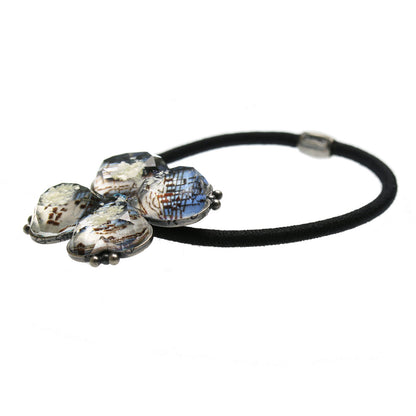 ヘアゴム 音符 ブルー 花 水色 贈り物 TAMARUSAN