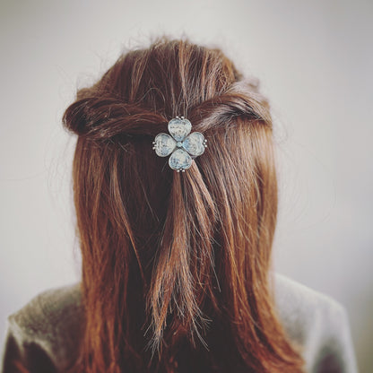 ヘアゴム 音符 ブルー 花 水色 贈り物 TAMARUSAN