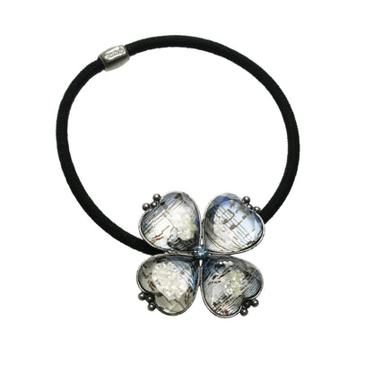 ヘアゴム 音符 ブルー 花 水色 贈り物 TAMARUSAN