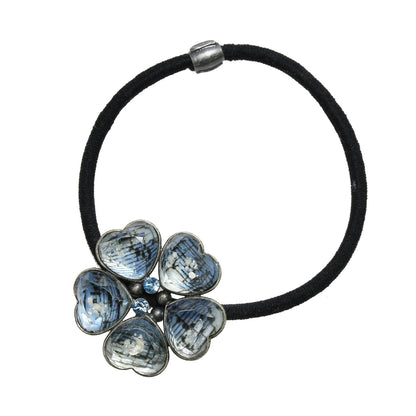 高級ヘアゴム 花 水色 楽譜 大人 TAMARUSAN