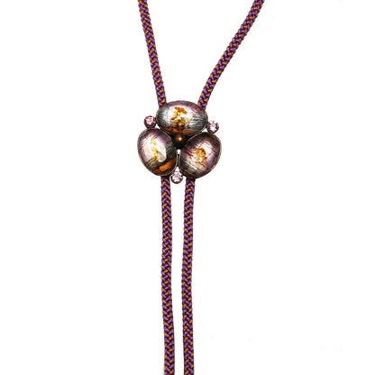 組紐ループタイ ピンク 楽譜 絹 TAMARUSAN