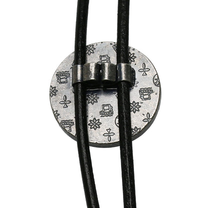 革紐ループタイ 音符 楽譜 ブルー クールビズ TAMARUSAN