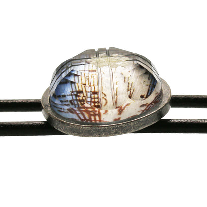 革紐ループタイ 音符 楽譜 ブルー クールビズ TAMARUSAN