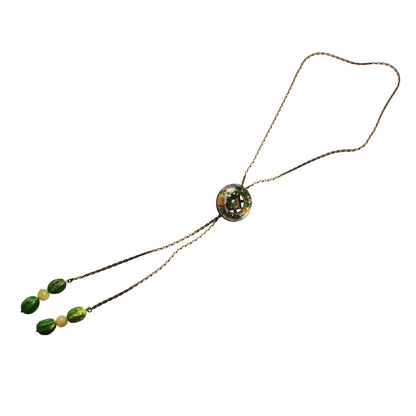 チェーンループタイ 楽譜 グリーン ドーナツ型 TAMARUSAN