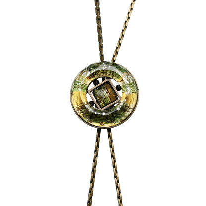 チェーンループタイ 楽譜 グリーン ドーナツ型 TAMARUSAN