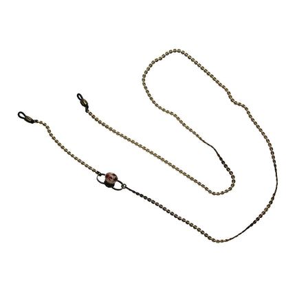 眼鏡チェーン アンティーク調 赤 男女兼用 TAMARUSAN