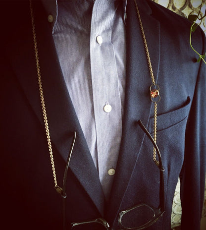 眼鏡チェーン アンティーク調 赤 男女兼用 TAMARUSAN