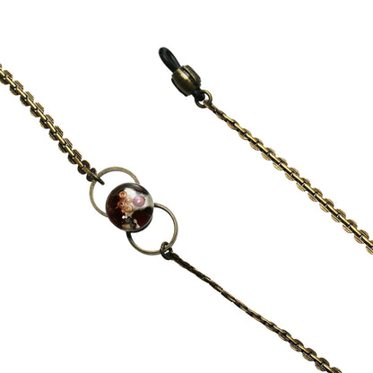 眼鏡チェーン アンティーク調 赤 男女兼用 TAMARUSAN