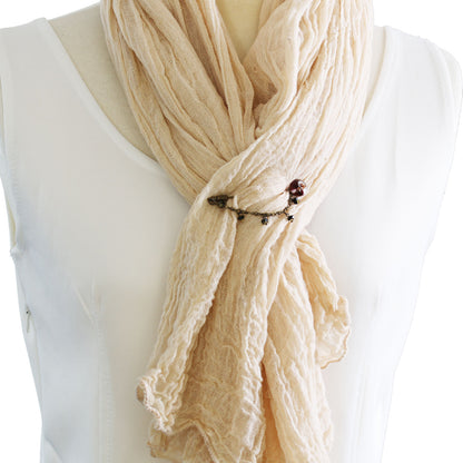 ハットピン 赤 オニキス チェーン付き TAMARUSAN