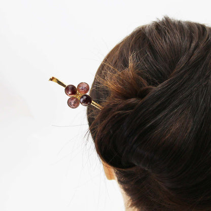 かんざし 金 ピンク 花 金属製 TAMARUSAN