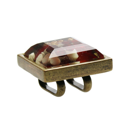 帯留め 赤 還暦 アンティーク調 TAMARUSAN