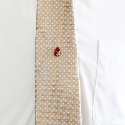 タイタックピン 赤 24k 樹脂 ゴールド TAMARUSAN