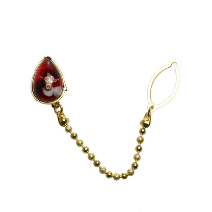 タイタックピン 赤 24k 樹脂 ゴールド TAMARUSAN