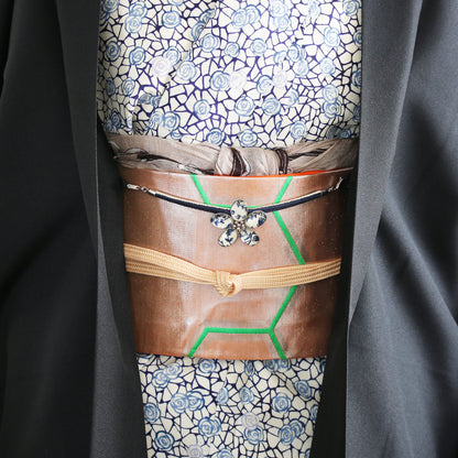 羽織紐 青 花 組紐 羽織紐