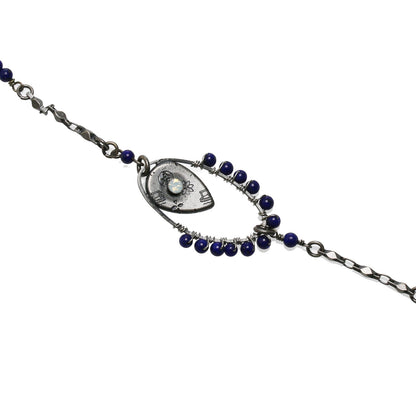 ネックレスにもなる眼鏡チェーン ラピスラズリ 青 TAMARUSAN