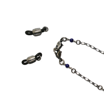 ネックレスにもなる眼鏡チェーン ラピスラズリ 青 TAMARUSAN