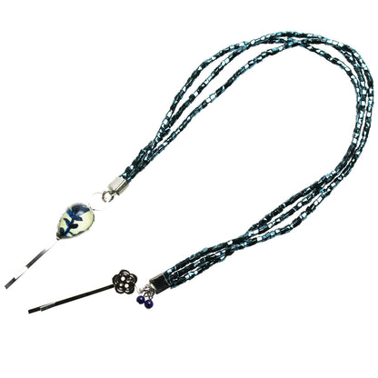 ヘアバンド ヘアピン 青 ラメコード TAMARUSAN