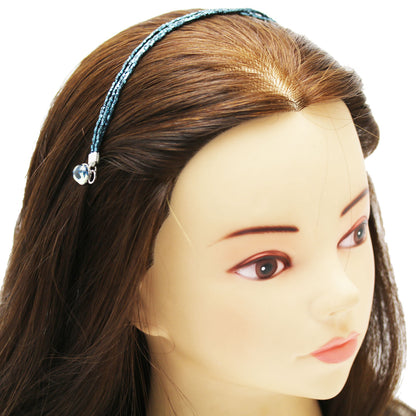 ヘアバンド ヘアピン 青 ラメコード TAMARUSAN