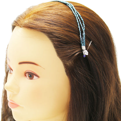 ヘアバンド ヘアピン 青 ラメコード TAMARUSAN