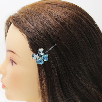 ヘアピン 蝶 青 飾り取り外し可能 TAMARUSAN