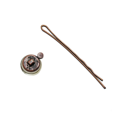 ヘアピン 赤 花 レトロ 和風 高級ヘアピン