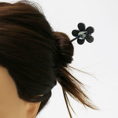 かんざし 花 ラピスラズリ 青 一本挿しかんざし