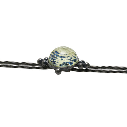 ２連 ループタイネックレス 青 ラピスラズリ TAMARUSAN