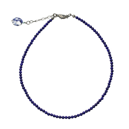 ２連 ループタイネックレス 青 ラピスラズリ TAMARUSAN