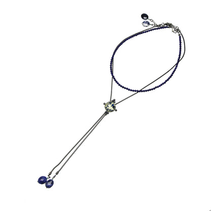 ２連 ループタイネックレス 青 ラピスラズリ TAMARUSAN