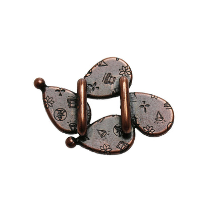 帯留め 赤 花 レトロ風 TAMARUSAN