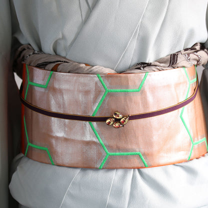 帯留め 赤 花 レトロ風 TAMARUSAN