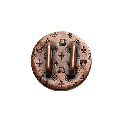 帯留め 赤 花 レトロ 帯留め