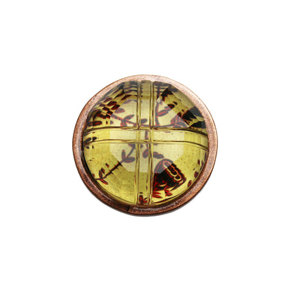 帯留め 赤 花 レトロ 帯留め