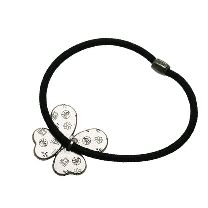 蝶 ヘアゴム 青 花柄 贈り物 大人 TAMARUSAN