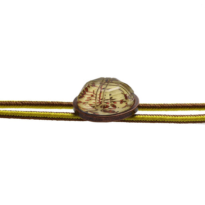 組紐ループタイ 正絹 赤 花 ネクタイ代わり ループタイ