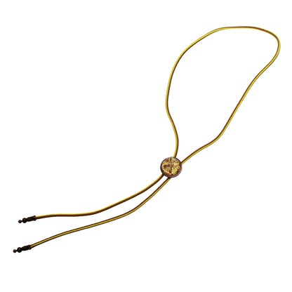 組紐ループタイ 正絹 赤 花 ネクタイ代わり ループタイ