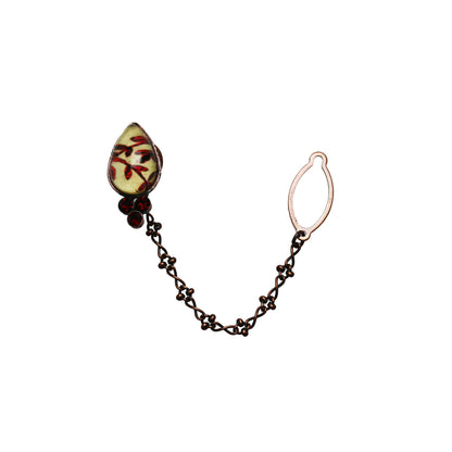 タイタックピン 赤 花 アンティーク調 TAMARUSAN