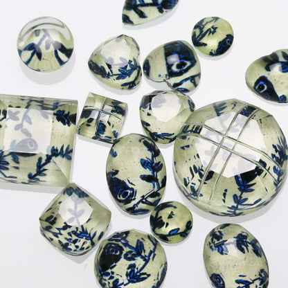 かんざし 花 ラピスラズリ 青 一本挿しかんざし