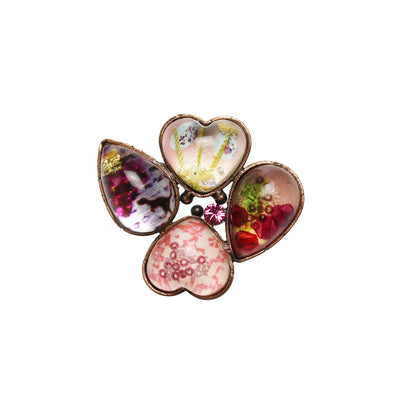 ブローチ 花 ピンク TAMARUSAN