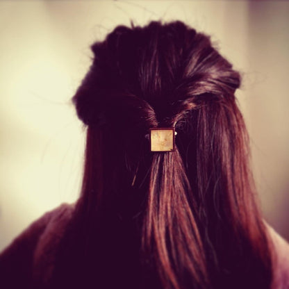 ヘアゴム ピンク 花粉 シンプル 大人 TAMARUSAN