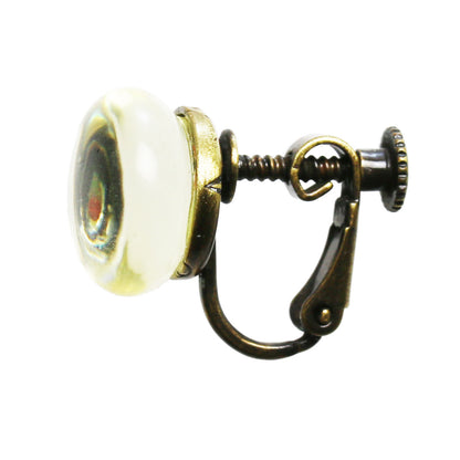 イヤリング セミ 緑 軽量 シンプル クリップイヤリング