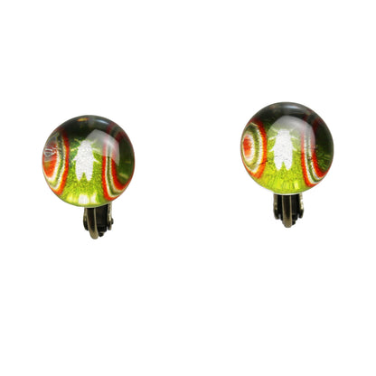 イヤリング セミ 緑 軽量 シンプル クリップイヤリング