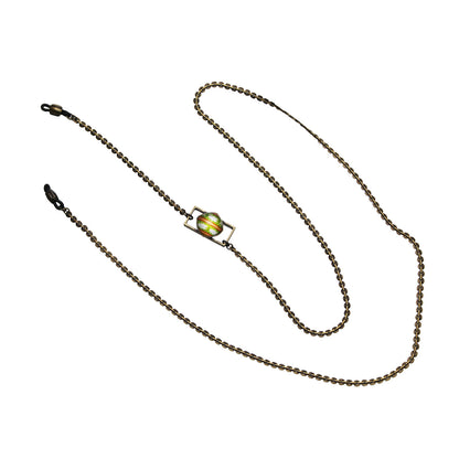 眼鏡チェーン セミ 男女兼用 シンプル 黄緑 TAMARUSAN
