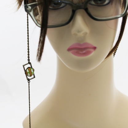 眼鏡チェーン セミ 男女兼用 シンプル 黄緑 TAMARUSAN